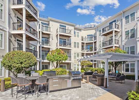 Courtyard Patio With Ample Sitting at West 130, West Hempstead, NY, New York 