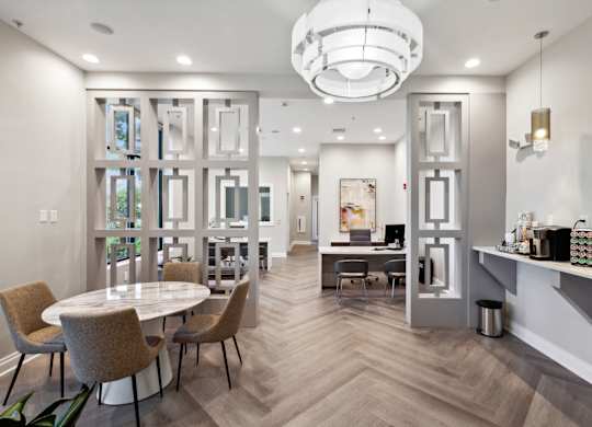 Brightly Decorated Leasing Office at West 130, New York 