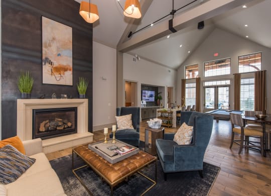 the estates at tanglewood|living room with fireplace at The Whitworth, Virginia, 23185