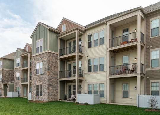 an exterior view of an apartment complex at The Whitworth, Virginia