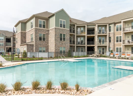 our apartments showcase an unique swimming pool at The Whitworth, Williamsburg, VA