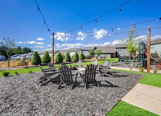 Yard with Lounge Area at Brighton Townhomes in Acworth, GA 30102
