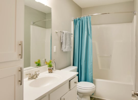 a bathroom with a sink toilet and a shower at Abbington Place Apartments, Greensboro , 27407
