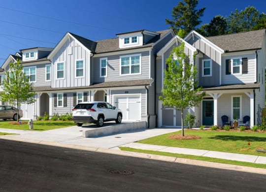 Elegant Exterior View Of Property at Brighton Townhomes, Georgia