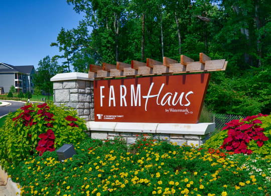 Sign at Farmhaus Apartments, Madison, AL