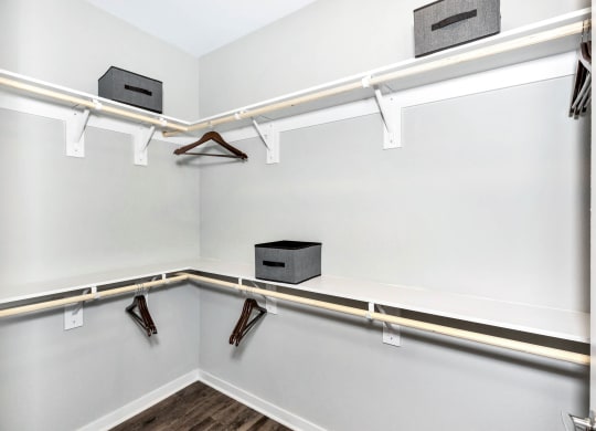Closet space at Farmhaus Apartments, Madison, AL, 35757