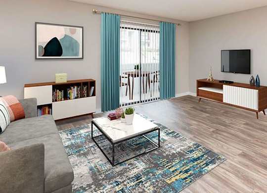 Living Room With TV at Westbury Creek, Georgia