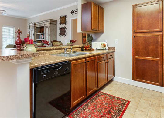 a kitchen with a sink and a dishwasher at Bedford Parke Apartments, Georgia