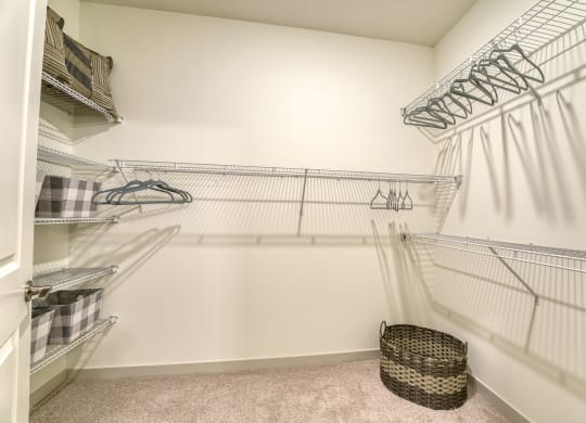 the spacious closet in the guest room apartments