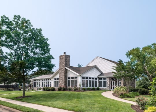 a large lawn in front of a house at Misty Ridge Apartments, Woodbridge, 22191