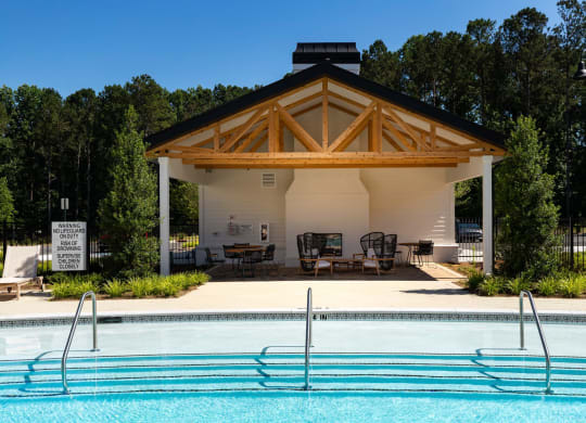 Pool And Cabana at The Quincy Apartments, Acworth, Georgia
