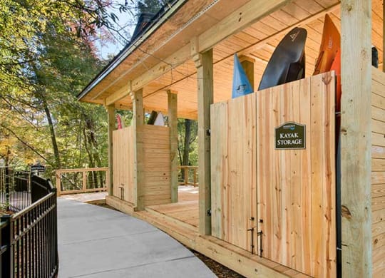 Kayak Storage at Residence at Riverwatch, Georgia
