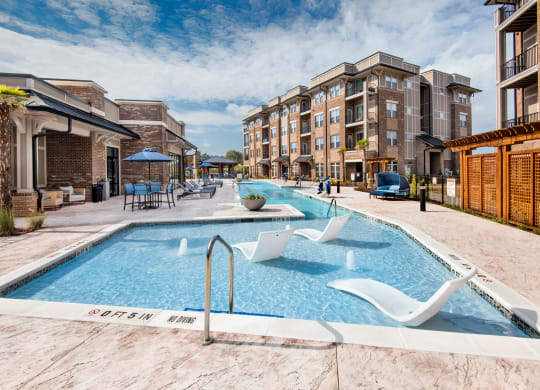 Pool And Sundecks at Residence at Riverwatch, Augusta, GA