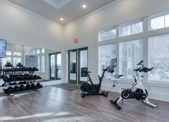 the gym at the preserve apartments at Retreat at Arden Farms, Arden, NC