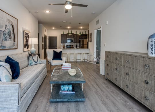 a living room with a couch and a coffee table at Retreat at Arden Farms, North Carolina