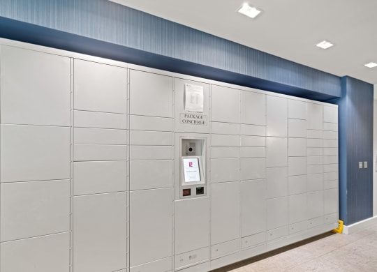 a lockers with a label on it at Rivergate, Woodbridge