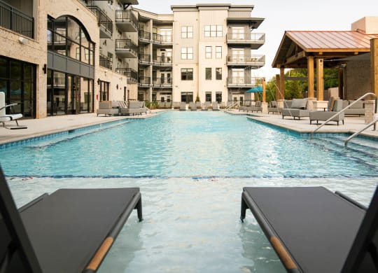 Poolside Deck at One Riverside Apartments, Chattanooga, TN, 37403