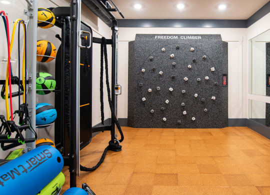 Modern Fitness Center at One Riverside Apartments, Tennessee
