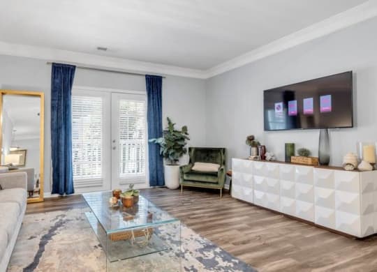 a living room with a couch and a coffee table at Marina Point, Chattanooga, TN 37415