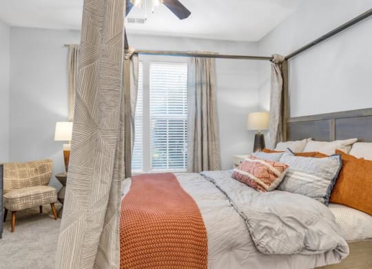 a bedroom with a bed and a window at Marina Point, Tennessee, 37415