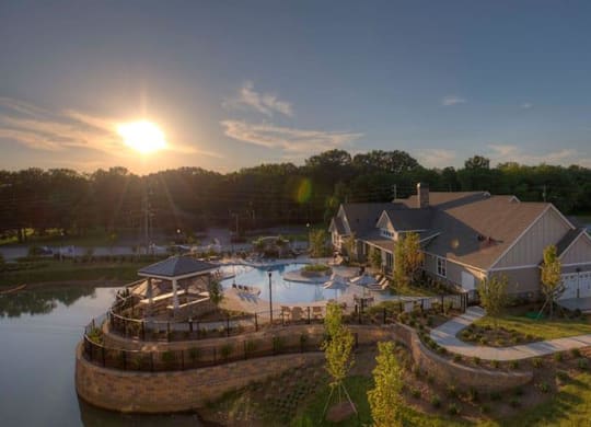 Aerial Exterior View at Lullwater at Big Ridge, Hixson, TN, 37343