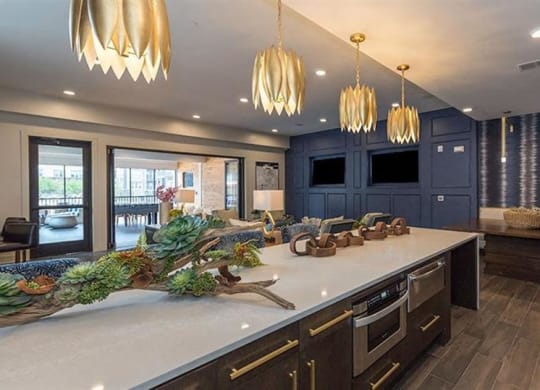 Expansive clubhouse kitchen at 2000 West Creek Apartments, Virginia, 23238