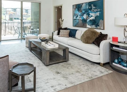 Open concept living room at 2000 West Creek Apartments, Virginia, 23238