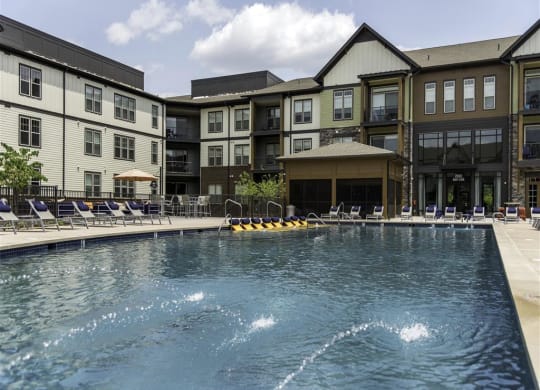 Swimming pool with sundeck at 2000 West Creek Apartments, Virginia, 23238