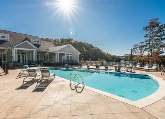 Pool at Village at Westland Cove Apartments, Knoxville, TN, 37922