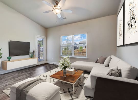 Open Living Room at Brighton Townhomes in Georgia 30102