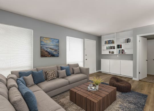Contemporary Living Room at Lifestyle at Shreveport Apartments, Shreveport, Louisiana