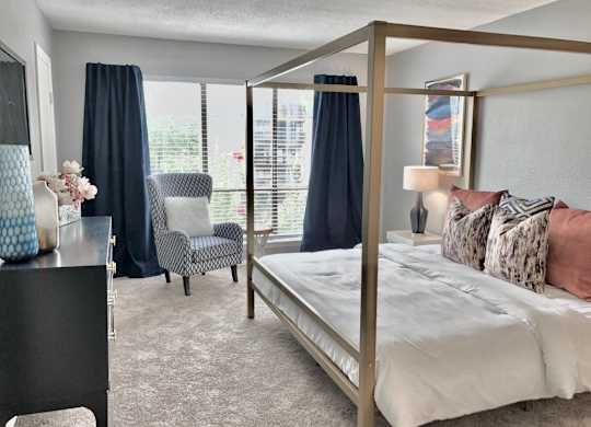 Spacious bedrooms with large windows