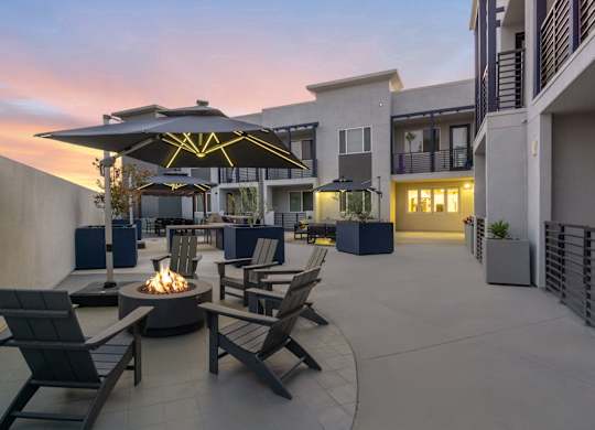 Outdoor Firepit Patio at The Reserve La Mirada, California