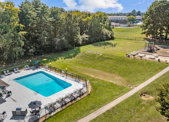 pool with nature surrounding it at Rosen at North Hills, Raleigh
