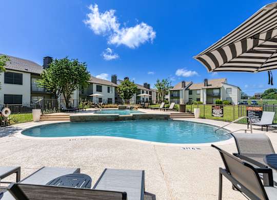 Pool With Lounge Chairs at Leander, Texas