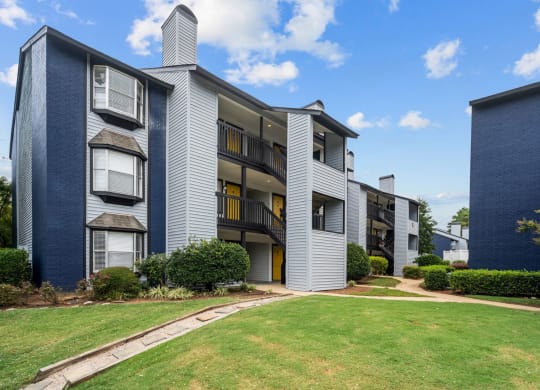 anson at north hills apartment building with patios