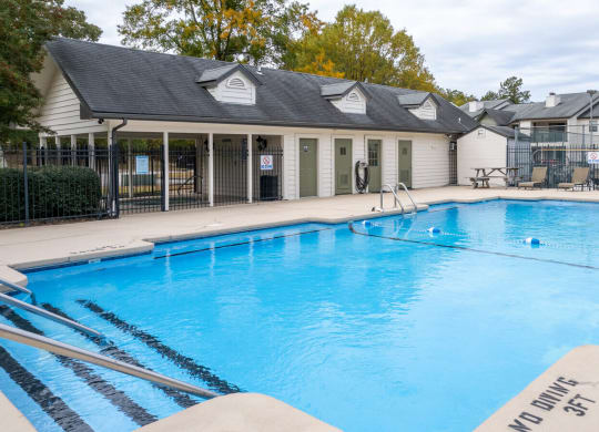 our apartments have a large pool for residents to enjoy at Henley, Fayetteville, NC, 28311
