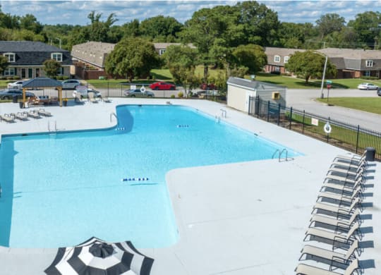 large pool with seating nearby at Cameron, North Carolina, 27893