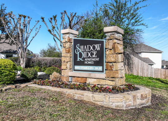 the sign at the shadow ridge apartments  at Shadow Ridge, Arlington