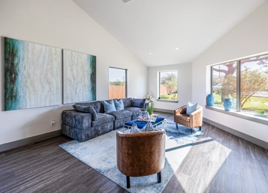 a living room with a couch and a coffee table at Shadow Ridge, Arlington, Texas