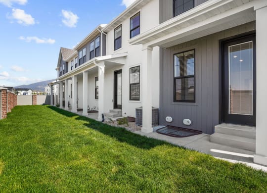 exterior photo of Crestview at Highland townhomes in Highland, UT