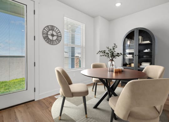dining room at Crestview at Highland townhomes in Highland, UT