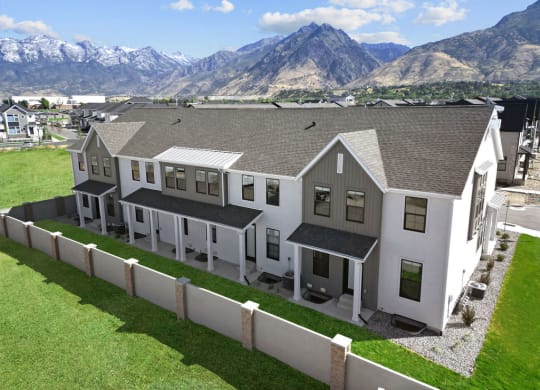 exterior photo of Crestview at Highland townhomes in Highland, UT