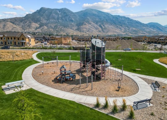 community playground near Crestview at Highland townhomes in Highland, UT
