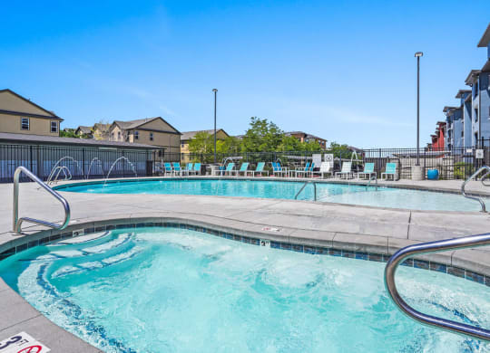 our apartments have a resort style pool and spa