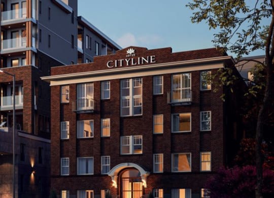 An exterior rendering of Lotus Cityline Apartments in Downtown Salt Lake City, Utah