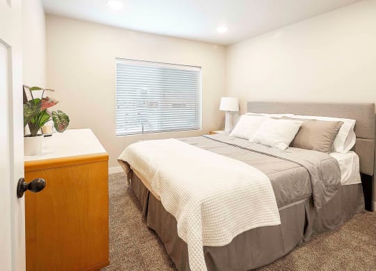 bedroom at VALO at South Haven Farms townhomes in Payson, UT