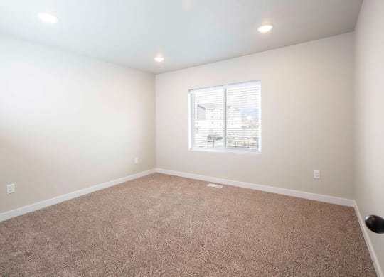bedroom at VALO at South Haven Farms townhomes in Payson, UT