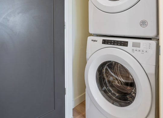 a stacked washer and dryer 