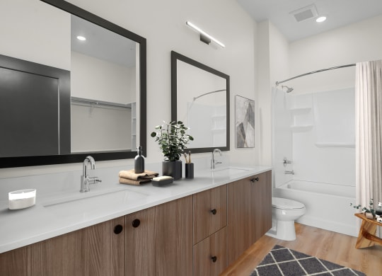 a large double bathroom